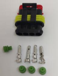TE Connectivity Set conector cablu Superseal 1.5 mama mufa 4 pin 4 pini inclusi + 4 garnituri incluse IP67 TE Connectivity 282088-1-SET-F (282088-1-SET-F) - balutatech