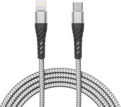 Delight Cablu de date Apple iPhone lightning - USB Type C 1m 2A gri panzat delight (19112)