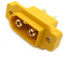 AMASS Soclu alimentare DC XT60 tata 2pini lipire montare pe panou 30A 500V galbena AMASS XT60E1-M XT60E-M (XT60E1-M)