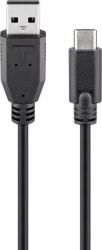Goobay Cablu USB 2.0 tata la USB Type C tata 1.8m 3A negru Goobay (55468) - balutatech