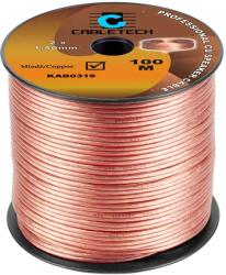 Cabletech Cablu difuzor 10m 1.5mm x2 cupru transparent Cabletech KAB0319-10 (KAB0319-10) - balutatech
