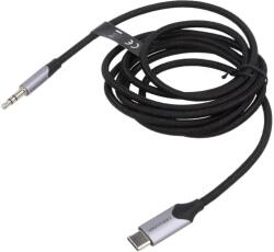 Vention Cablu Jack 3.5mm 3pin mufa tata - USB type C mufa tata nichelat 1.5m negru VENTION BGKHG (BGKHG) - balutatech