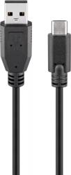 Goobay Cablu USB 2.0 tata la USB Type C tata 0.5m negru Goobay (55467) - balutatech