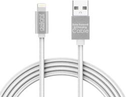 Delight Cablu de date iPhone lightning 1m argintiu cu iluminare LED rosu delight (17619)