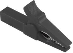GBC Clip crocodil izolat lungime 55mm pentru fixare mufa banana 4mm negru GBC 18.7537. 12 (18.7537.12) - balutatech
