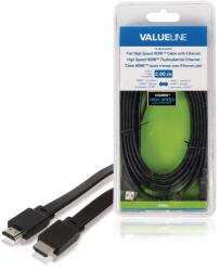 Valueline Cablu HDMI tata - HDMI tata plat 2m 4K High Speed cu Ethernet Valueline (17905)