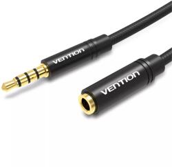Vention Cablu prelungitor audio stereo 4 pini Jack 3.5 mm mama-tata 5m aurit negru VENTION BHBBJ (19247)