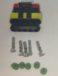 TE Connectivity Set conector cablu Superseal 1.5 mama mufa 5 pin 5 pini inclusi + 5 garnituri incluse IP67 TE Connectivity 282089-1-SET-F (282089-1-SET-F) - balutatech