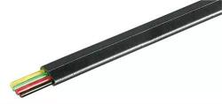 Well Cablu telefon plat 4 fire negru CCS Well pret 1m (TEL-C4100F/BK-CCS-WL) - balutatech
