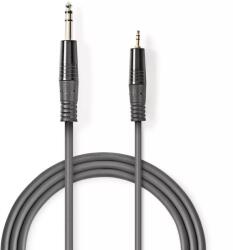 Nedis Cablu Audio Stereo Jack 6.35 mm tata - 3.5 mm tata 3m gri Nedis (COTH23205GY30) - balutatech