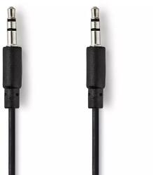 Nedis Cablu audio stereo Jack 3.5 mm tata - 3.5 mm tata 1m spiralat negru Nedis (CAGP22010BK10) - balutatech