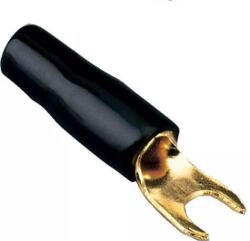 ACV Papuc Terminal tip furca M4 10mm2 aurit izolat negru ACV 30.4410-03 (18217)