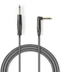 Nedis Cablu audio MONO Jack 6.35 mm tata - 6.35 mm tata cotit 3m gri Nedis (COTH23005GY30)