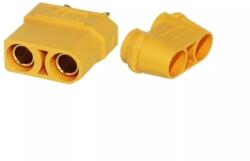 AMASS Mufa alimentare DC XT90 mama PIN 2 pe cablu lipite 40A 500V AMASS (XT90H-F) - balutatech
