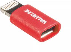 Valueline Adaptor iPhone Lightning tata - micro USB mama rosu Valueline (VLMP39901R) - balutatech