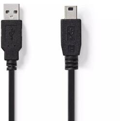 Nedis Cablu USB 2.0 USB A tata - Mini USB tata 2m Nedis (CCGB60300BK20)