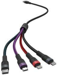 V-TAC Cablu 4in1 USB TYPE C MICRO USB LIGHTNING - USB 2.4A 1.2m V-TAC SKU-7748 (SKU-7748) - balutatech