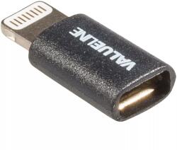 Valueline Adaptor USB Lightning tata - micro USB mama negru Valueline (VLMP39901B) - balutatech