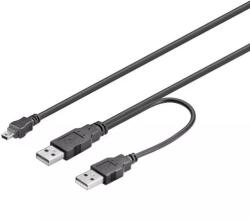 Goobay Cablu 2x USB A tata la mini USB tata 1.8m Goobay (93352) - balutatech