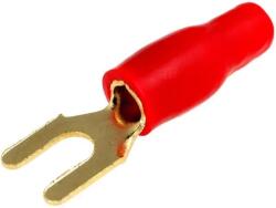 ACV Papuc Terminal tip furca M4 5mm2 aurit izolat rosu ACV 30.4440-02 (30.4440-02) - balutatech