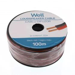 Well Cablu difuzor rosu negru 2x0.35mm CCA Well LSP-CCA0.35BR-100-WL (LSP-CCA0.35BR-100-WL)