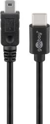 Goobay Cablu USB 2.0 USB type C tata la Mini USB tata 0.5m Cupru 0.48Gbit s negru 67989 Goobay (67989)