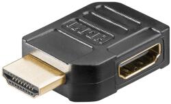 Goobay Adaptor HDMI mama-tata la 90 grade 4K Ultra HD 2160p 60Hz placat cu aur negru Goobay 51724 (51724) - balutatech