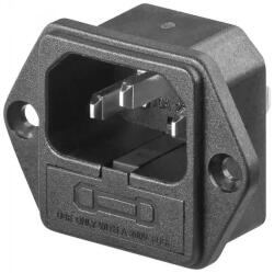 Goobay Conector AC montare pe panou 220V 6.3A cu siguranta Goobay 11261 (11261) - balutatech