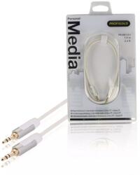 Profigold Cablu audio stereo Jack 3.5 mm tata - 3.5 mm tata 1m OFC alb Profigold (15299)
