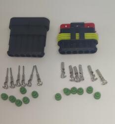 TE Connectivity Set conectori cablu Superseal 1.5 tata-mama mufa 6 pin +12 pini inclusi + 12 garnituri incluse IP67 TE Connectivity 282108-1-SET (282108-1-SET-M-F) - balutatech