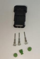 TE Connectivity Set conector cablu Superseal 1.5 tata mufa 3 pin 3 pini inclusi + 3 garnituri incluse IP67 TE Connectivity 282105-1-SET-M (282105-1-SET-M) - balutatech