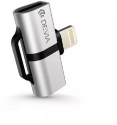 DEVIA Adaptor conector Ligtning iPhone - 2x iPhone Aluminiu Devia 326530 (326530) - balutatech