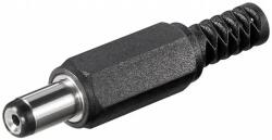 GBC Mufa alimentare DC tata pe cablu 6.3x3.1 mm cu protectire cablu negru GBC 29.0483. 00 (29.0483.00)