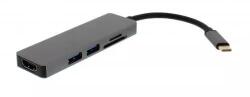 Well Adaptor USB Type C - HDMI +2x USB 3.0 +cititor card Well (ADAPT-USBC-HDMI/USB3.0X2/CR-WL) - balutatech