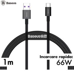 Baseus Cablu Baseus CATYS-B01 USB - Tip C 1m 66W 6A PD2.0 negru (22663)