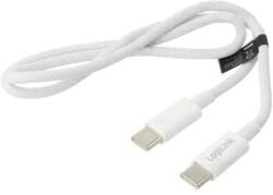 LogiLink Cablu USB 2.0 C - USB C 0.5m 3A 60W alb 480Mbps date incarcare Logilink CU0340 (CU0340)