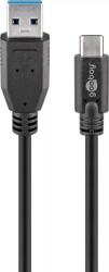 Goobay Cablu USB type C tata - USB 3.0 tata 3m negru Goobay (73141) - balutatech