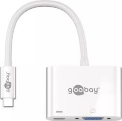 Goobay Adaptor multiport USB Type C la USB Type C +VGA alb Goobay (17093)