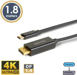 Delight Cablu USB-C la DisplayPort v1.4 4K 60Hz 1.8m delight 20335B (20335B)