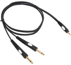 BST Cablu JACK 3.5 mm STEREO tata - 2x JACK 6.35 mm MONO 3m negru BST PRO (MINIJACK/JACK-3) - balutatech