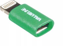 Valueline Adaptor USB Lightning tata - micro USB mama verde Valueline (VLMP39901G) - balutatech