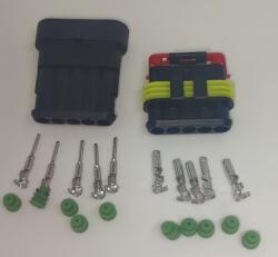 TE Connectivity Set conectori cablu Superseal 1.5 tata-mama mufa 5 pin +10 pini inclusi + 10 garnituri incluse IP67 TE Connectivity 282107-1-SET (282107-1-SET-M-F) - balutatech