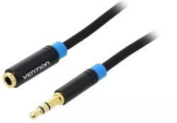 Vention Cablu 0.5m Jack 3.5 mm 3pin mama - Jack 3.5 mm 3pin tata negru VENTION VAB-B06-B050-M (VAB-B06-B050-M) - balutatech