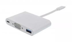 Well Adaptor USB Type C 3.1 - VGA USB3.0 USB-C PD Well (ADAPT-USBC-VGA/USB3.0/PD-WL) - balutatech