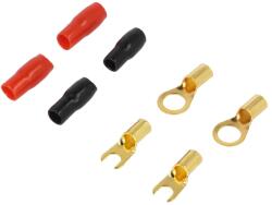 4CarMedia Set 4 papuci terminal 8GA 5mm izolati rosu si negru tip furca si inel pentru sertizare 4CarMedia TERMINAL-SET-8GA (TERMINAL-SET-8GA) - balutatech