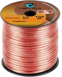 Cabletech Cablu difuzor 10m 2x0.5mm cupru transparent Cabletech KAB0307-10 (23021)