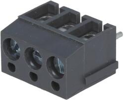 Degson Electronics Regleta 3 contacte neagra de conexiuni placa PCB in unghi 90 5mm 3 piste max. 2.5mm2 negru DEGSON ELECTRONICS DG300-5.0-03P-11-0 (DG300-5.0-03P-11-00A(H)) - balutatech