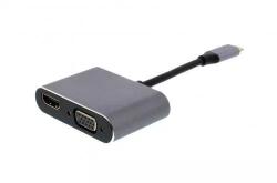 Well Adaptor USB Type C 3.1 - HDMI 4K 30Hz si VGA 1080p 60Hz Well (17099)