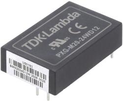 TDK-Lambda Convertor DC/DC 20W 18-75V la 12V/-12V (PXG-M20-48WD12)