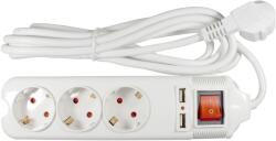 Lohuis Prelungitor Lohuis 3 prize cu 2 USB, 3 m - 3500 W (1055145)